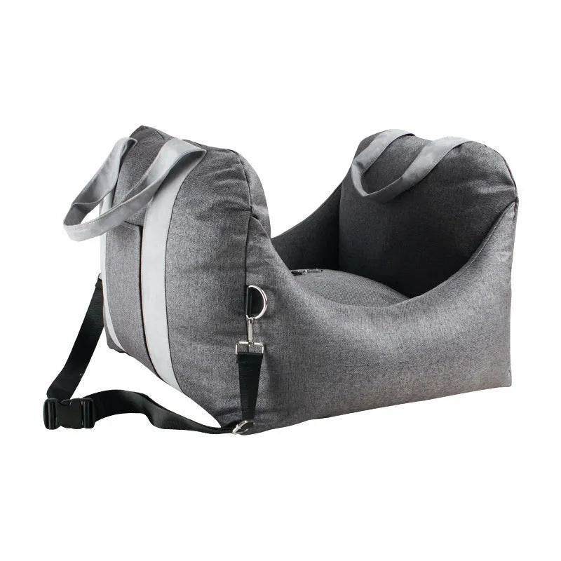Portable detachable washable car seat pet carrier kennel for dogs and cats 52x52x44cm cloth beige