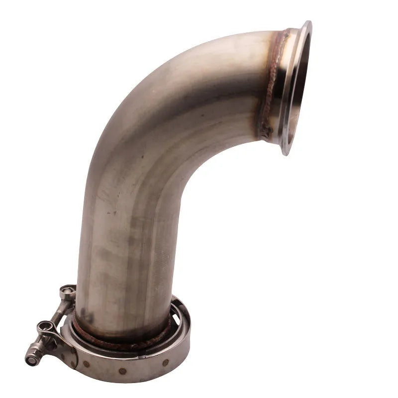 Stainless steel V-clamp pipe foot downpipe component for plumbing