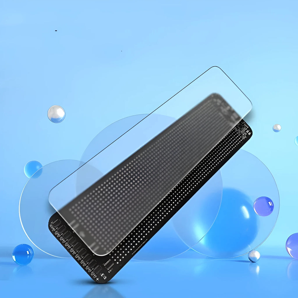 LED display screen with remote control and voice operation featuring full-colour display and adhesive mounting