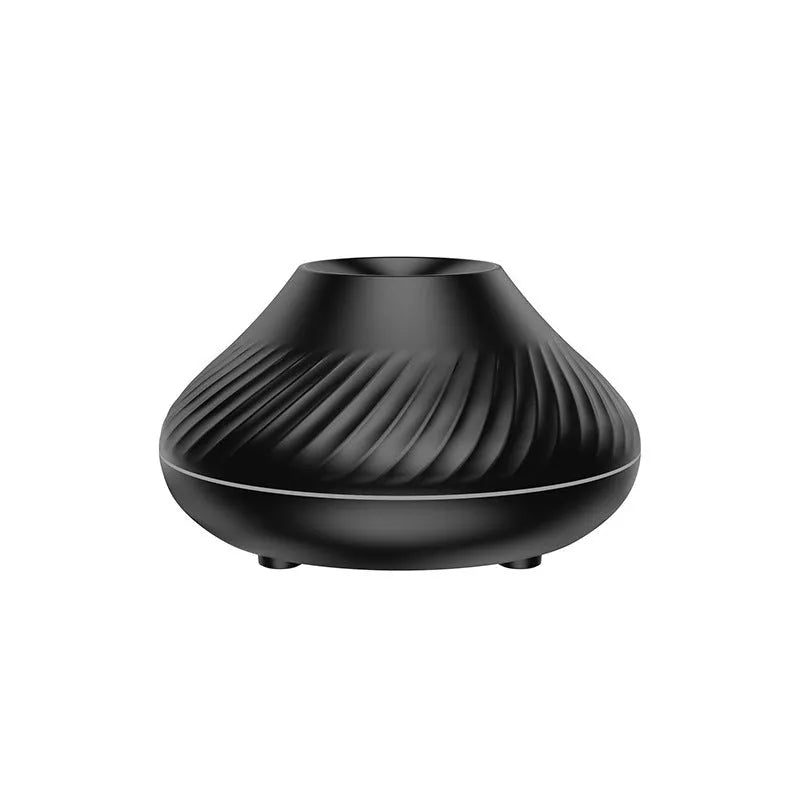 Beige USB aroma diffuser with LED flame effect and water mist output