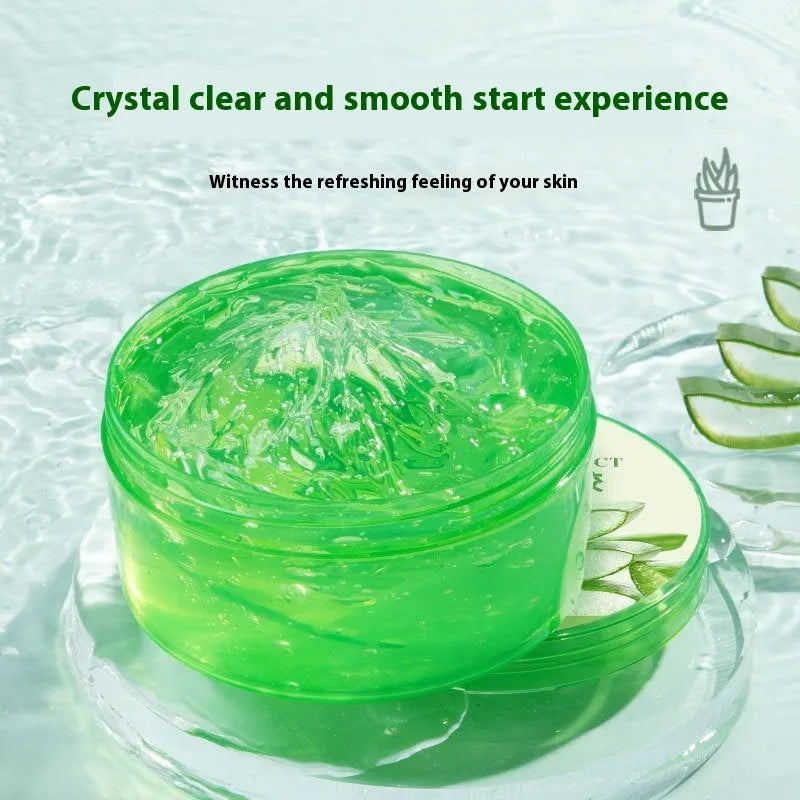 300g aloe vera gel jar for acne control and facial moisturising with application spoon