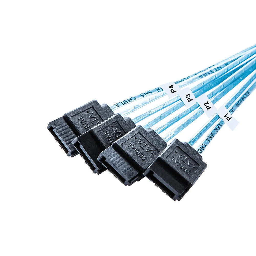 Straight head SAS server cable with coaxial connectors in 0.5m and 1m lengths