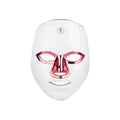 Rechargeable manual touch LED beauty mask in black with golden edge, showing facial light therapy device
