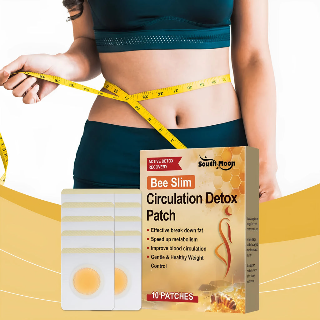 Pack of ten herbal body shaping navel patches with bee venom and argy wormwood ingredients