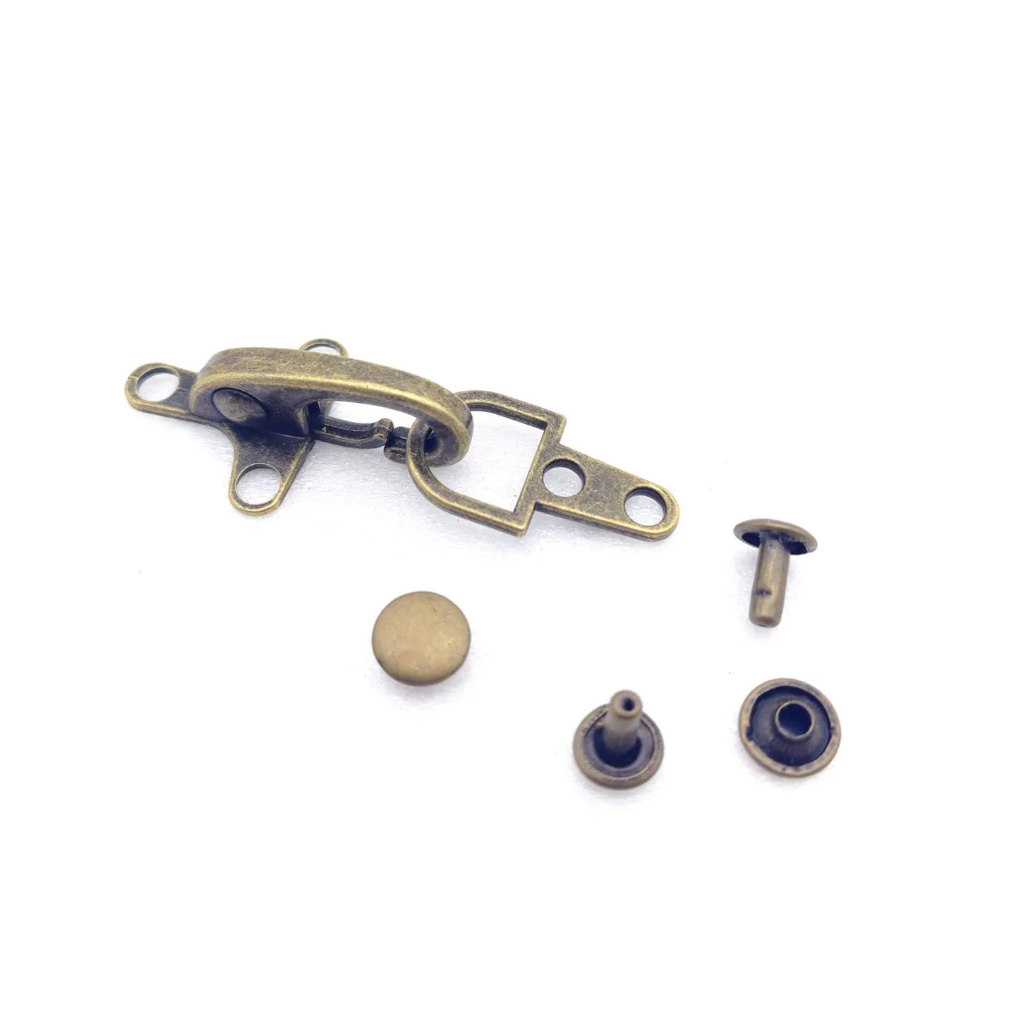 Zinc alloy aircraft-shaped buckle decoration in bronze, gold, gun colour, or silver, measuring 5.85 cm.