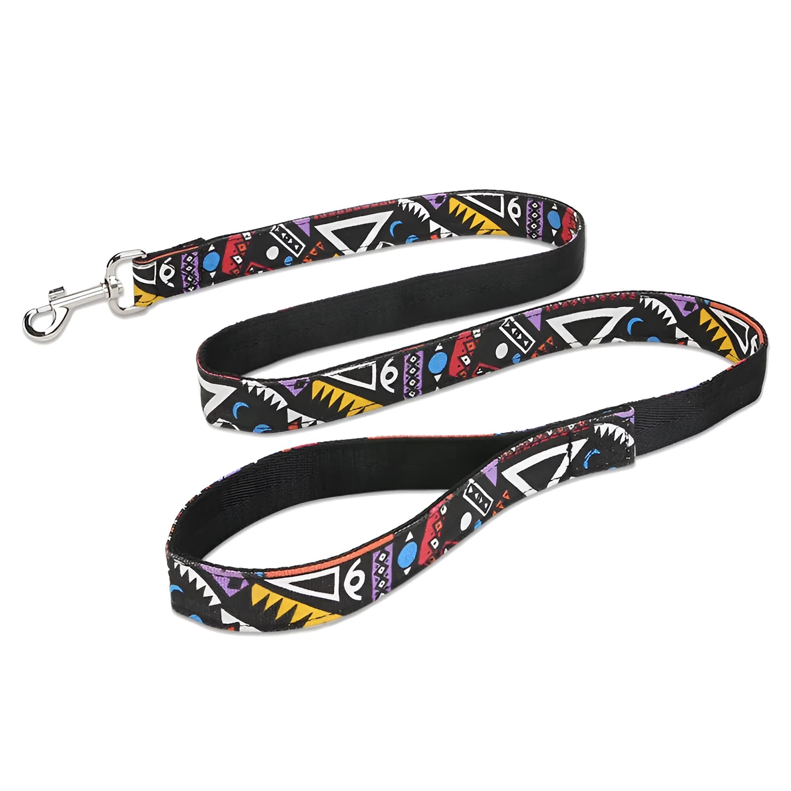 Black Christmas plaid stripe pet traction rope measuring 120cm length
