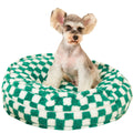 Universal dog kennel with removable washable cover in green, 60cm diameter