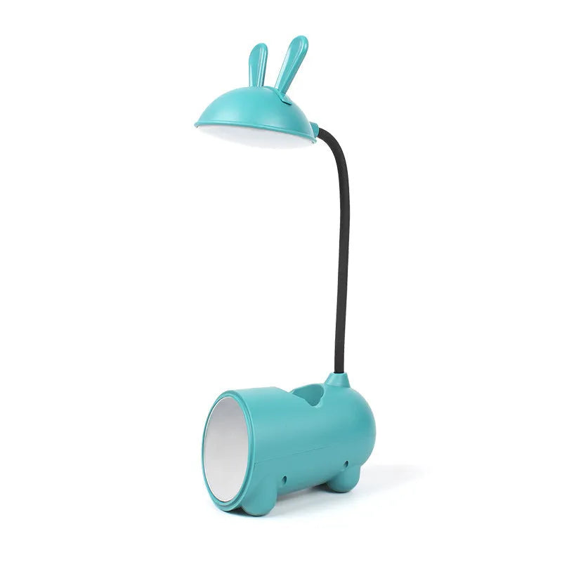 Cartoon-style desk lamp with integrated pen container in modern simple design