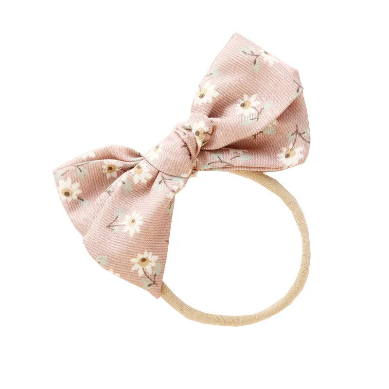 Children's knotted bow hair ring in cloth with Princess series styling