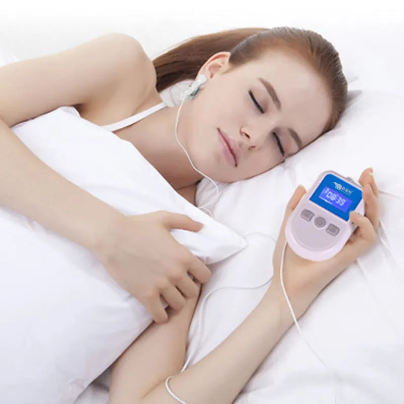 White HSM04 low frequency pulse therapy instrument for sleep improvement with USB cable
