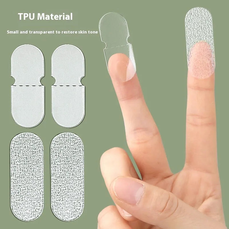 Transparent and frosted disposable ear patches for hair styling support with backing paper