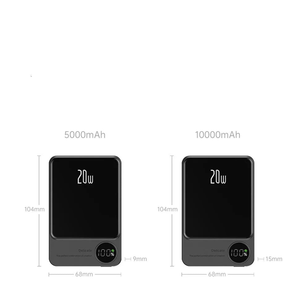 Magsafe magnetic power bank for iPhone 14 in aluminium alloy case