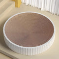 Round green cat scratching board with corrugated paper surface, 55cm diameter with replacement pads