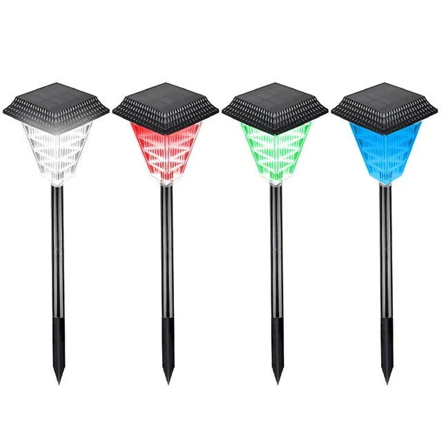 TS-S5103 solar garden light with 12 LED bulbs and IP65 waterproof ABS construction