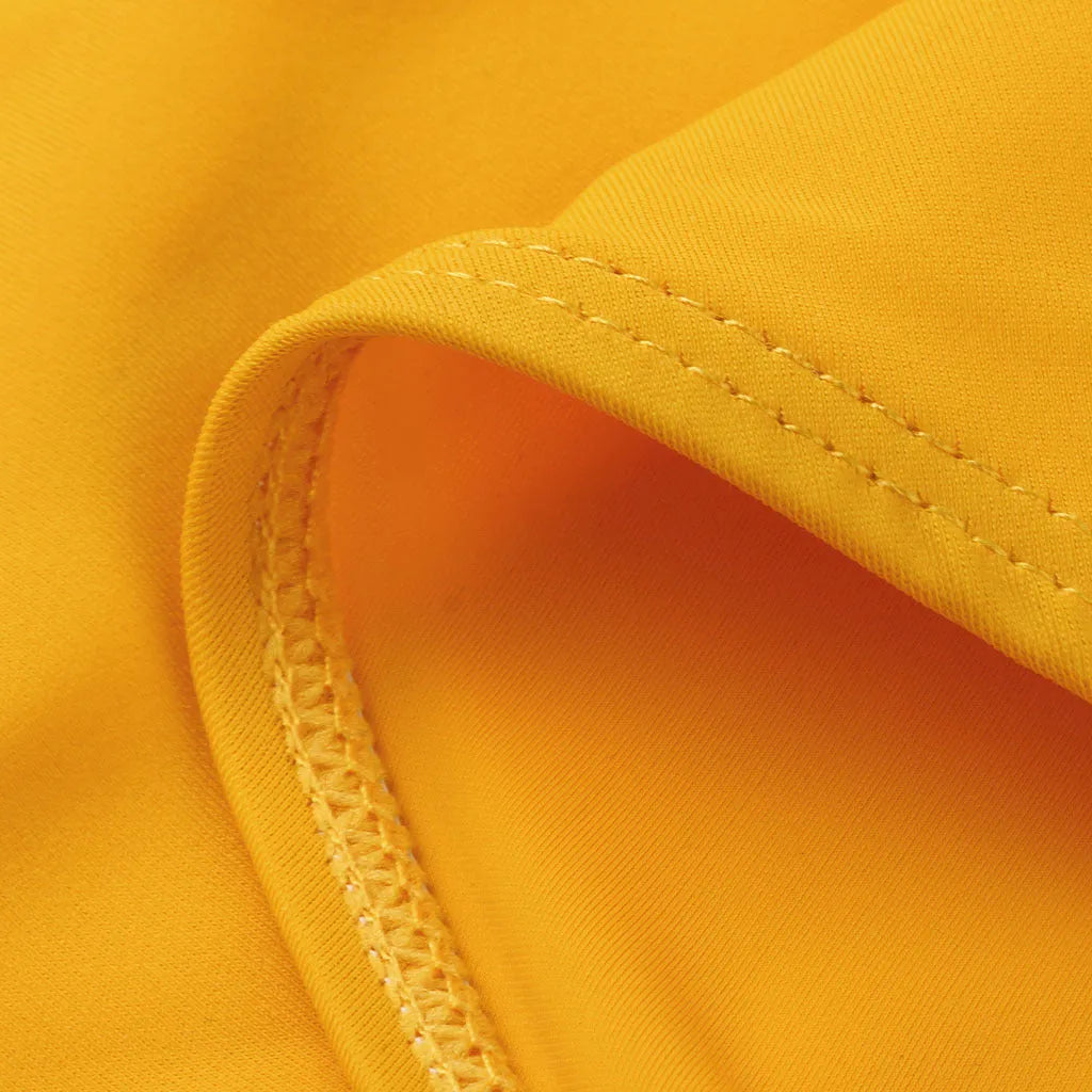 Yellow Siamese maternity swimsuit for pregnant women with built-in chest pad and no steel support