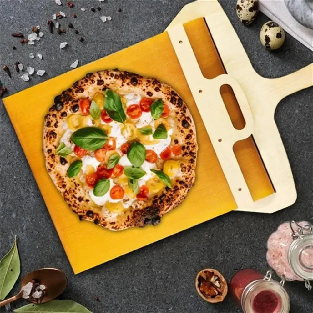 55cm long pizza transfer shovel with hanging hole and non-stick food-grade PP surface