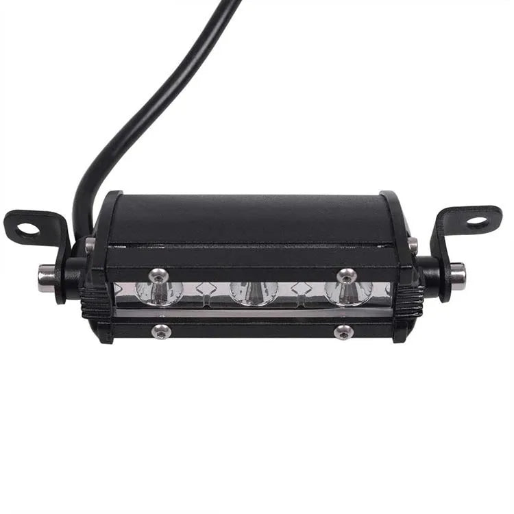 Black 9W LED car dome light with 10-30V range, single-row 2525 light source and 10000-hour life rating.