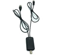 Low noise TV antenna amplifier signal booster with coaxial connectors for HDTV reception