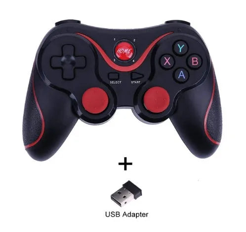 Upgraded X3 Bluetooth wireless game controller for Android phones in black or white, shown with phone clip attached.