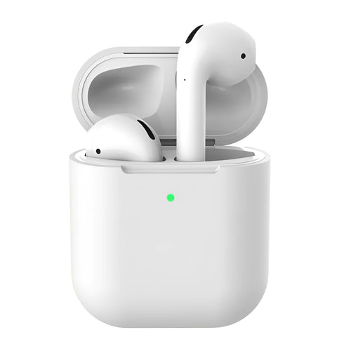 Silicone clamshell protective case for Apple AirPods 2 in multiple colour options.