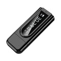 Black USB car FM Bluetooth receiver with USB and AUX interfaces for MP3 playback