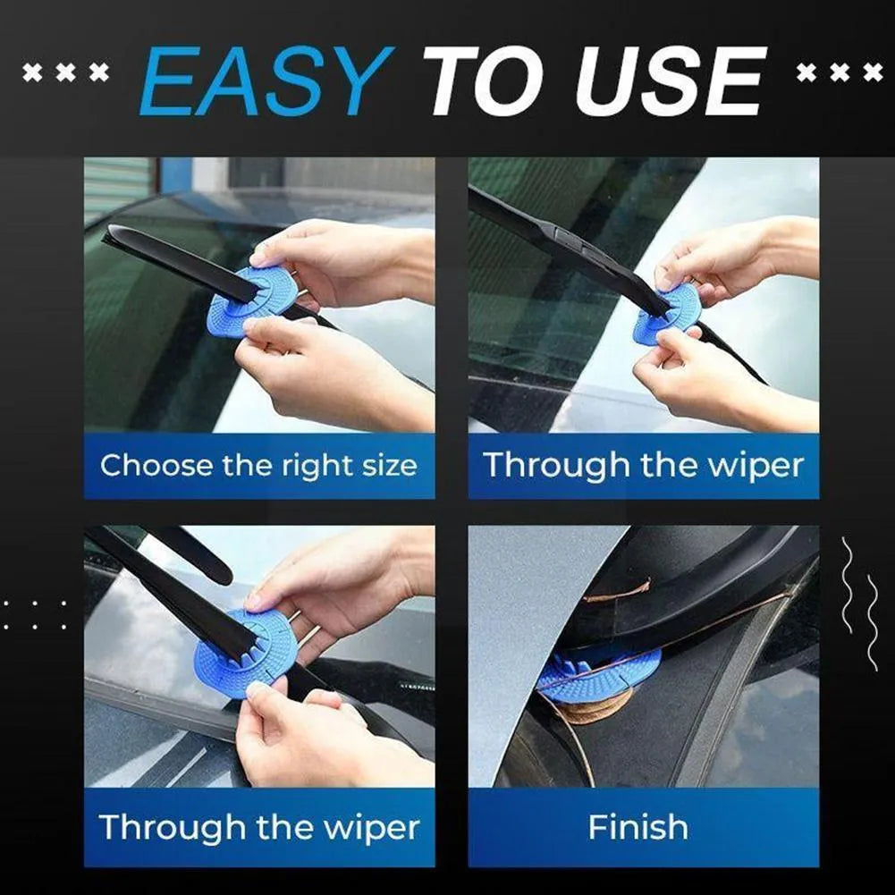 Car wiper hole protective cover made of food grade silicone in black, large size 74mm by 35mm by 16mm