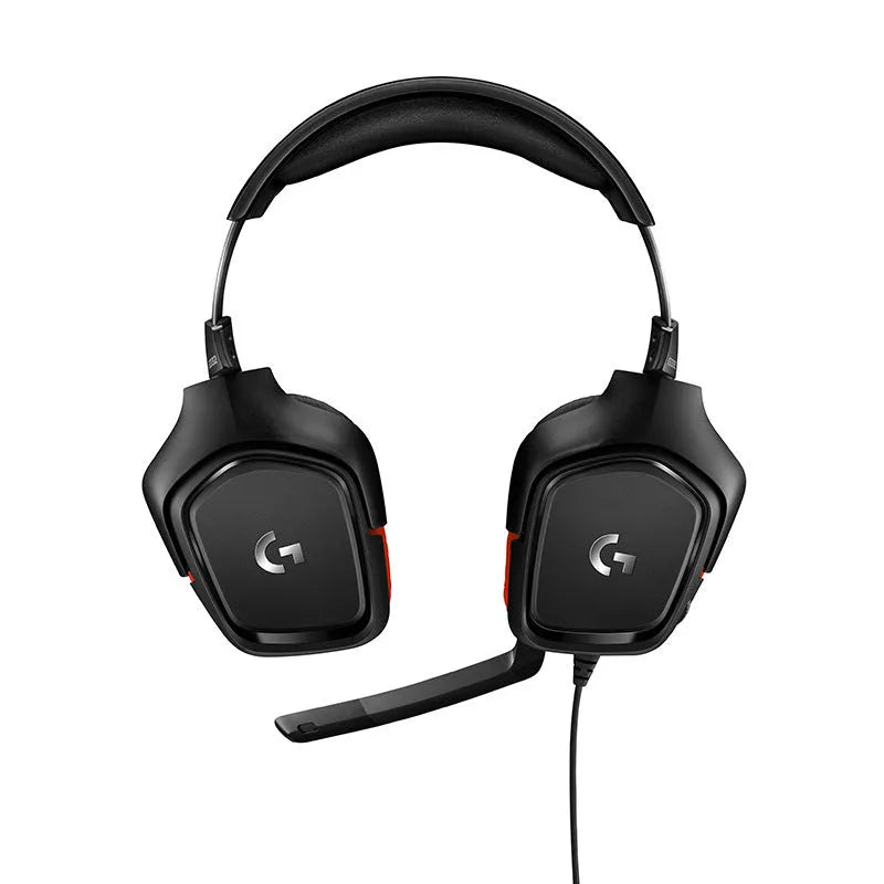G331 stereo gaming headset with microphone, 3.5 mm cable, 2 metre length, and 12 cm Y-type splitter for PC