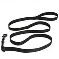 Escape proof cat vest harness in black with reflective trim and car seat belt adapter leash