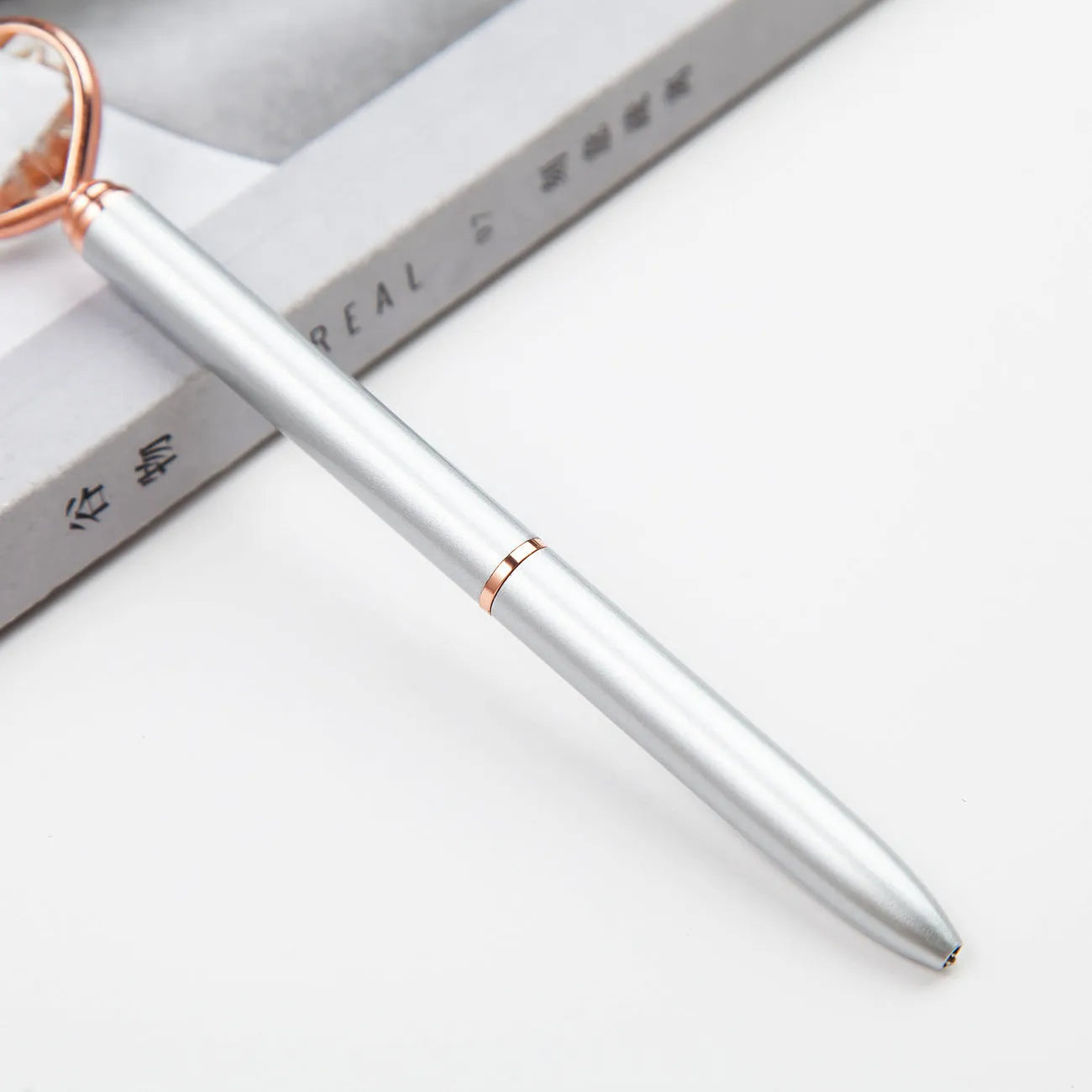 Creative Crystal Love Ball Metal Pen in golden, rose gold, or silver colour with crystal detail