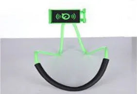 Universal plastic lazy hanging neck phone stand in black compatible with 4.5-10 inch smartphones