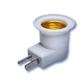 White wall plug-in E27 lamp holder with a switch and a choice of AU, EU, or US plug styles.