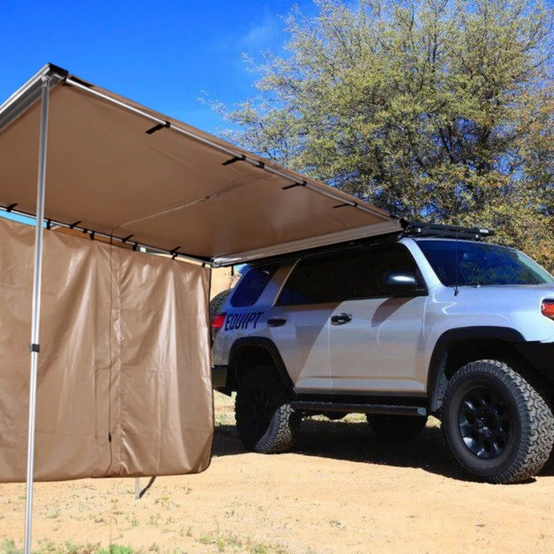 Black glue rainproof two-bedroom tent with aluminium poles on grass