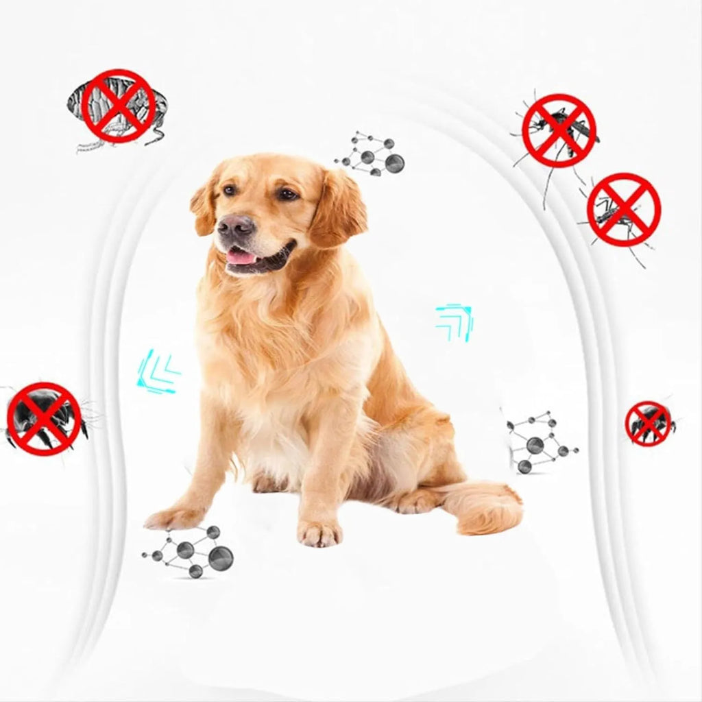 Double-sided plastic flea comb for pets showing dense teeth and 0.85cm width