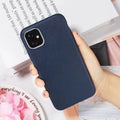 Leather iPhone case with TPU inner shell in Black, Brown, Navy Blue and Wine Red colours
