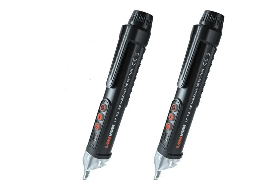Intelligent voltage test pencil for electrical line detection with sound and light alarms