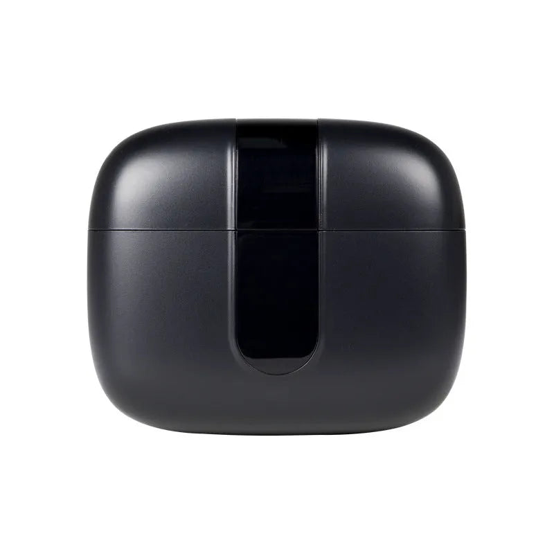 Jerry X08 wireless Bluetooth in-ear headphones and charging case with digital display in black, grey, or white.