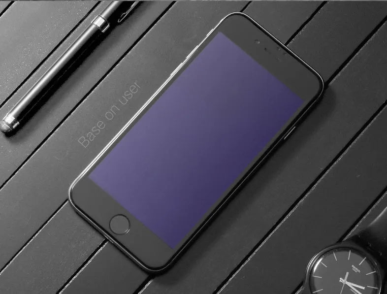 0.23mm thick tempered glass screen protector for iPhone with 3D curved edges and installation accessories