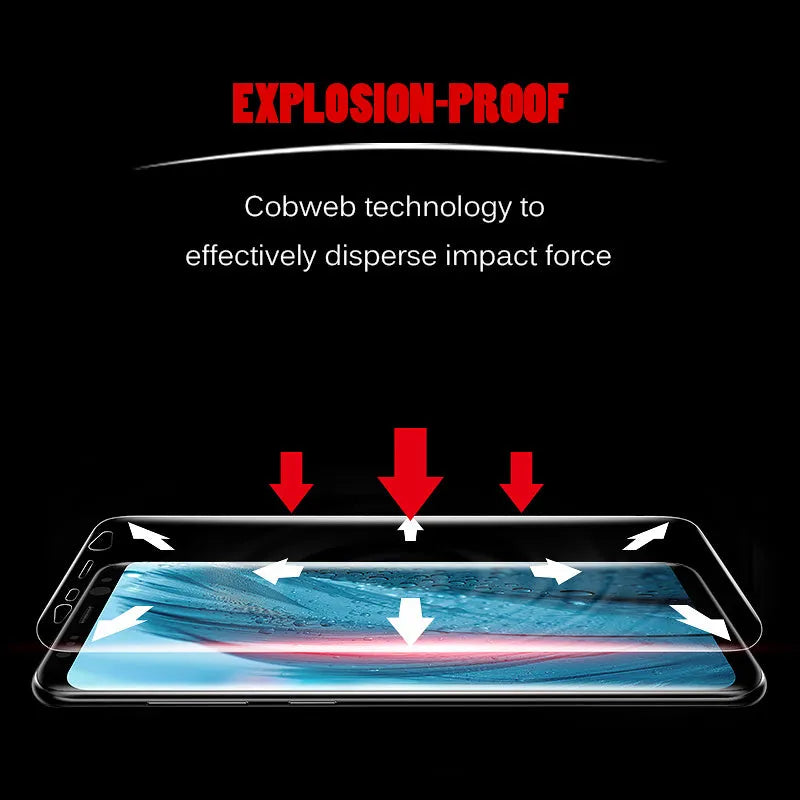 Curved hydrogel screen protector for Samsung Galaxy phones with matte finish