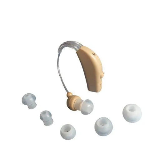 U-Kiss rechargeable behind-the-ear digital hearing aid amplifier in mini size.