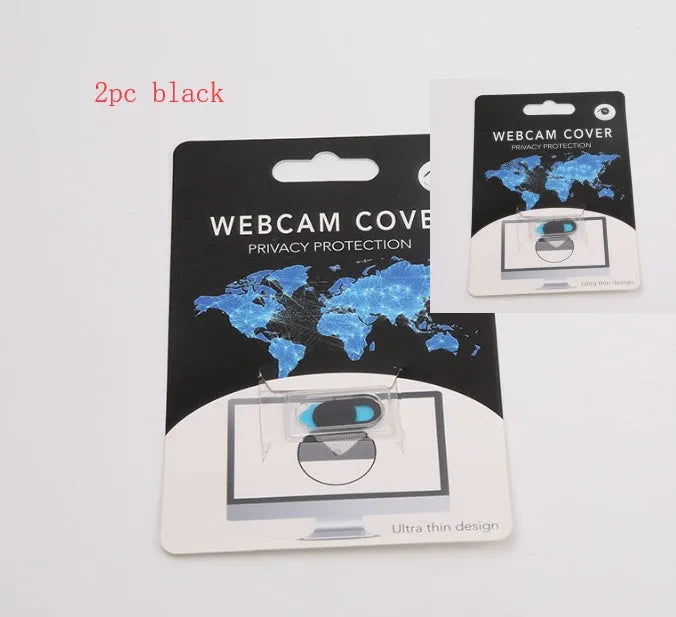 Plastic camera privacy cover 18.5mm x 9mm x 0.7mm for laptop tablet mobile phone in black white pink silver