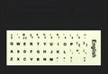 Sheet of glowing PVC keyboard stickers for Arabic, Thai, Hebrew, French, Italian and German languages