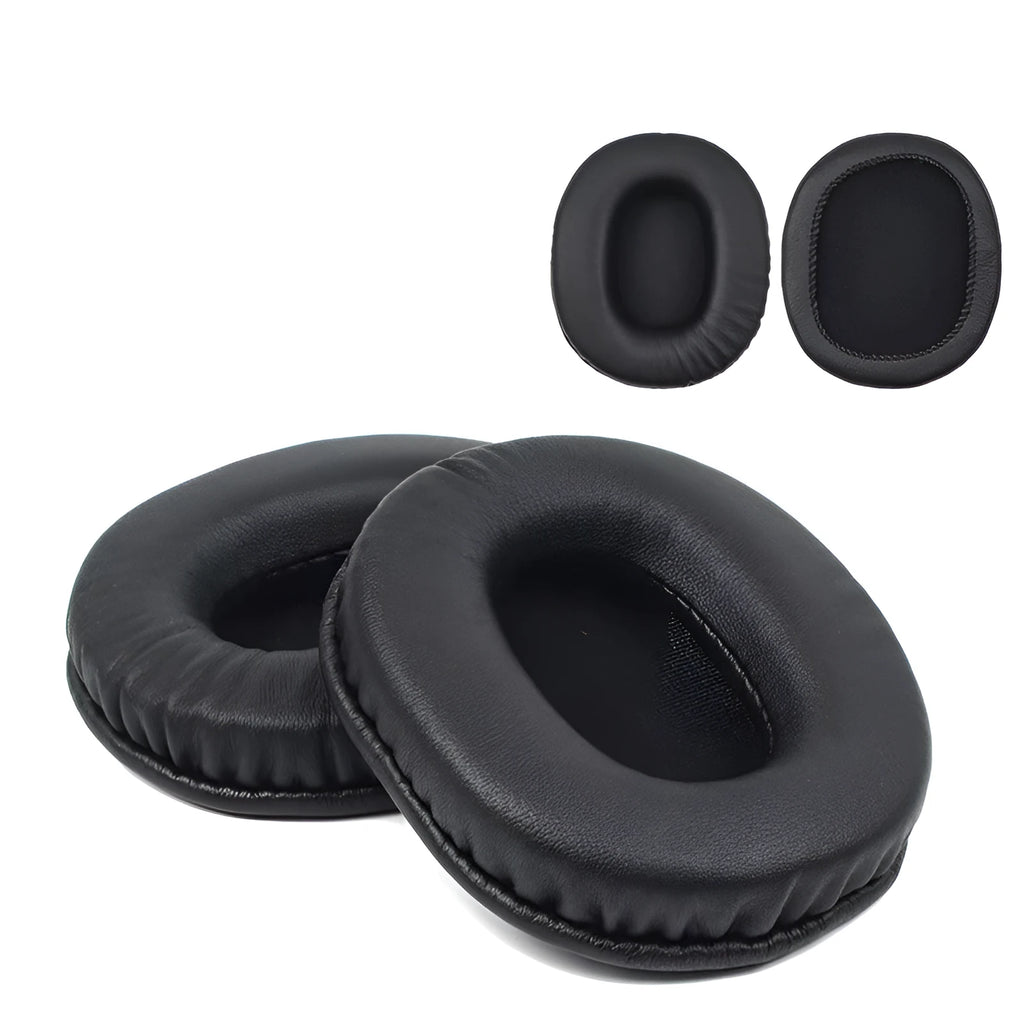 Black soft PU leather replacement earmuffs for Sony MDR-1R headphones, two pieces