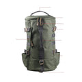 Multi-functional nylon river fishing rod bag in black or army green for bait, line, rod and wheel storage