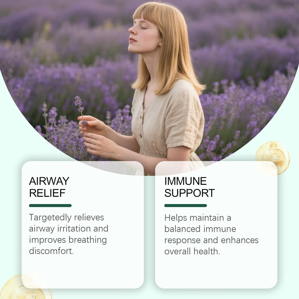 Lung health care inhaler with menthol and aloe leaves, 1ml capacity, single nursing inhaler