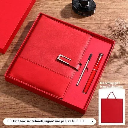 A5 notebook with pu leather cover in multiple colour options including brown, black, green, blue, and red.
