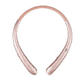 Bluetooth neckband headphones in black with retractable wires, 10mm driver, and CVC6.0 noise cancellation for sports