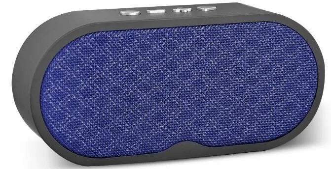 Grey Bluetooth wireless subwoofer speaker with HD microphone, TF card slot and USB port