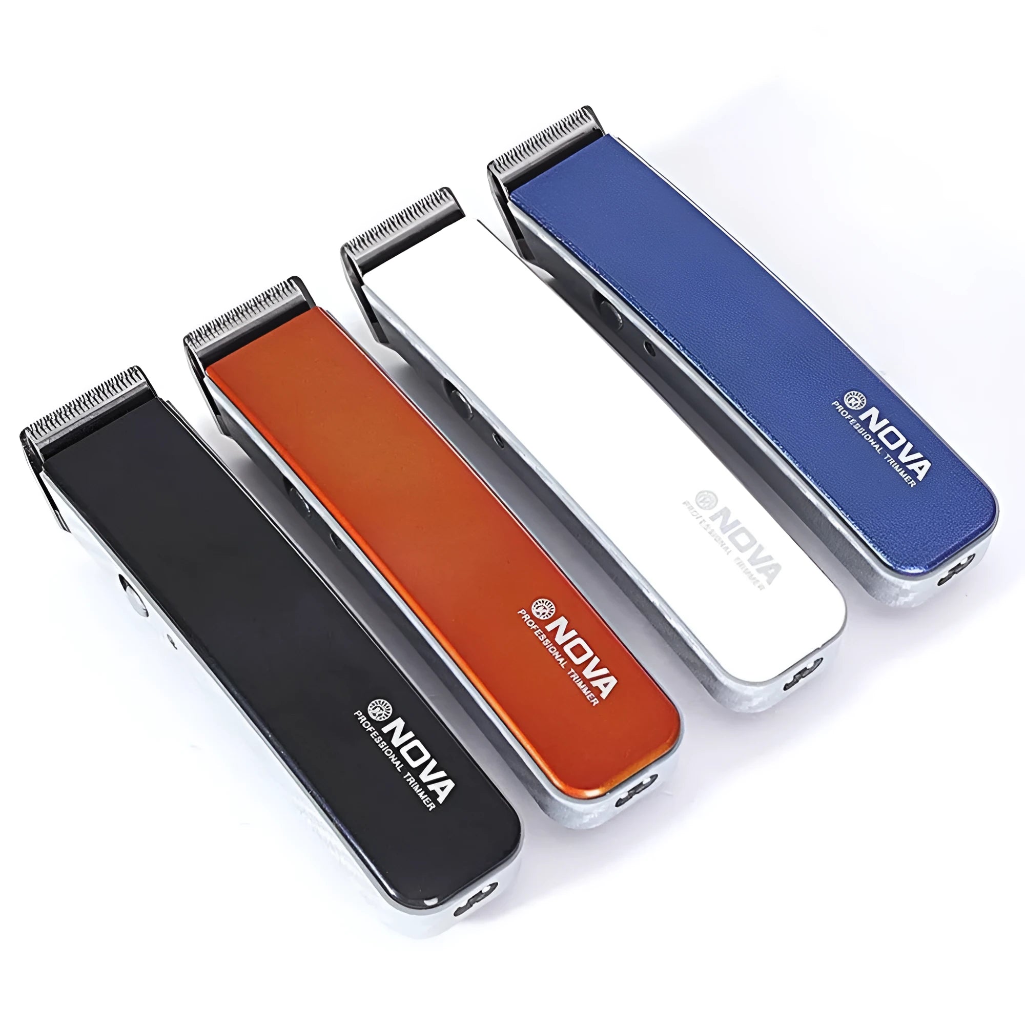 Electric hair clipper with removable blade head in multiple colour options showing 155mm length