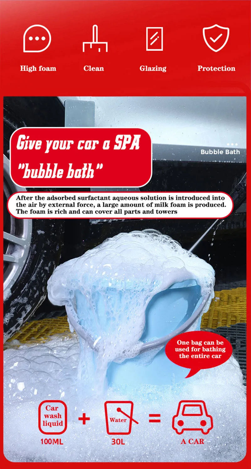 100ml bottle of super concentrated car foam cleaner for decontamination and polishing