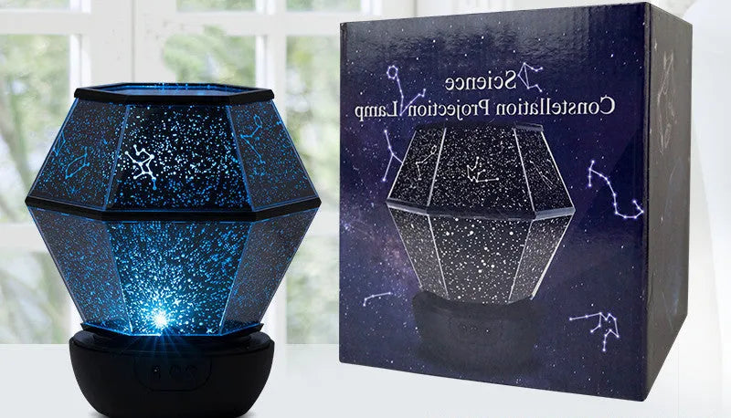 Children's rotating star night light projecting 3 colour changing dreamlike starlight.